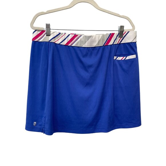Izod Golf Skort Size XL Pull On Elastic Waist Blue Tennis Sportswear Performance - Picture 2 of 7